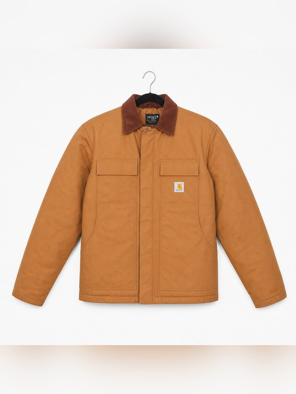 Carhartt Brown Canvas Insulated Puffer Jacket Mens Large